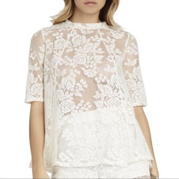 BCBGeneration Womens Cream Top - Picture 2 of 10